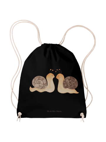 Mr. & Mrs. Panda Tasche Schnecken Liebe ohne Spruch in Schwarz