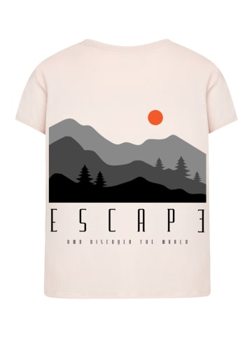F4NT4STIC Ladies Box Tee Escape Discover the World Forest Landscape in pink