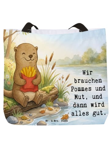 Mr. & Mrs. Panda Tasche Otter Pommes Design mit Spruch in Weiß