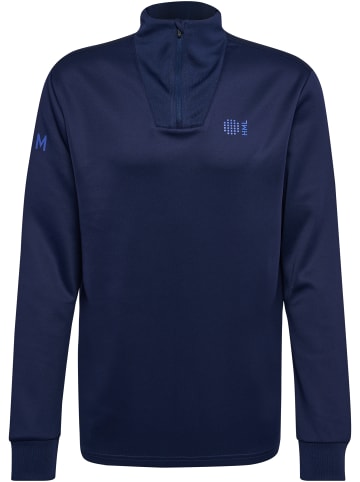 Hummel Sweatshirt Mit Kurzem Reißverschluss Hmlcourt Half Zip L/S in MARINE