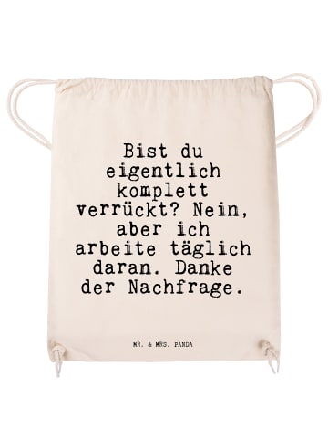 Mr. & Mrs. Panda Stoffbeutel Bist du eigentlich komplett... mit ... in Creme