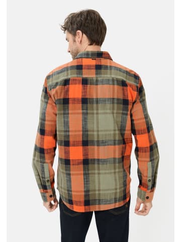 Camel Active Lässiges Langarmhemd aus reiner Baumwolle in Orange