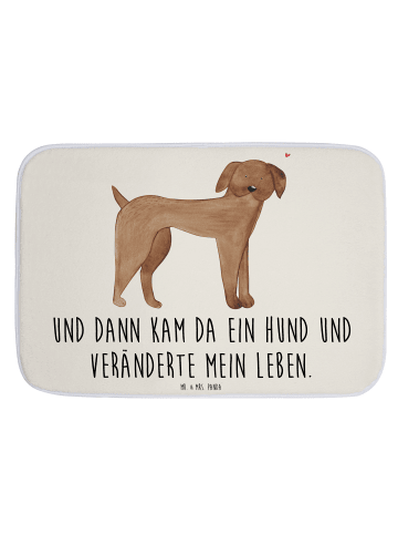 Mr. & Mrs. Panda Duschvorleger Hund Dogge mit Spruch in Weiß