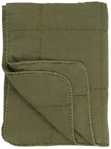 IB Laursen Vintage Quilt unifarben in moosgrün