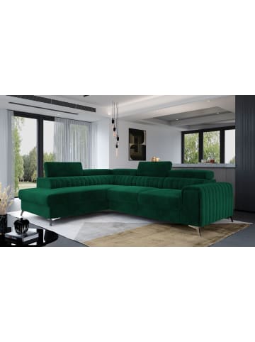 MF Design Lauryn Recamiere Links in Smaragd -  (L) 205 x (B) 278 x (H) 92 cm