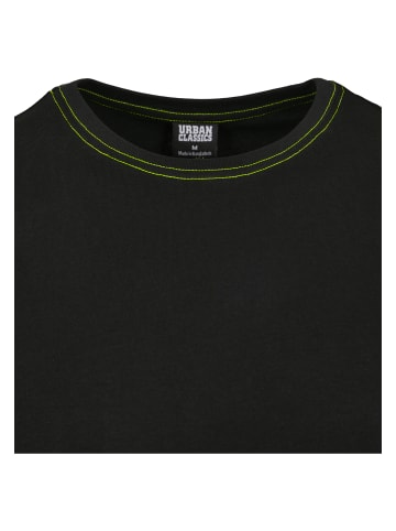 Urban Classics Tall Tee in black/electriclime