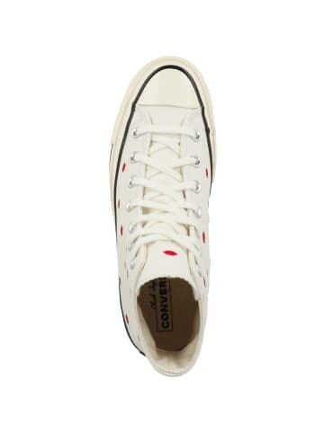 Converse Sneaker mid Chuck 70 High Embroidered Lips in beige