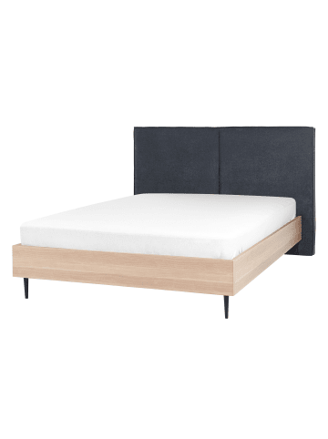 Beliani Doppelbett IZERNORE in Grau/Schwarz/Braun - (W) 167 x (H) 112 x (L) 215 cm