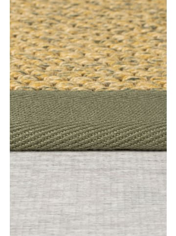 KADIMA DESIGN Outdoor Teppich Sisal Bordüre, Balkon schmutzabweisend in Natur-Grün