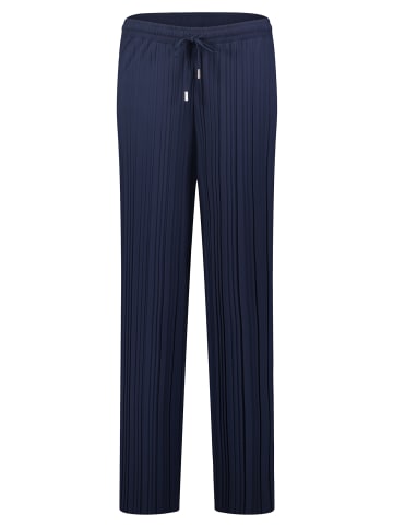 BETTY & CO Stretch-Hose mit Plissee in Navy Blue