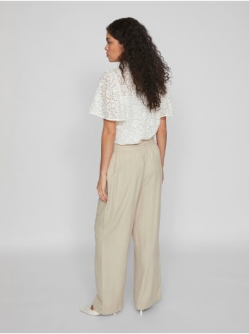 Vila Weite Stoff Hose 7/8 Wide Leg Trousers VIPRICIL in Grau