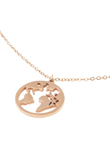 Steel_Art Halskette Damen Orbis poliert in rosegoldfarben