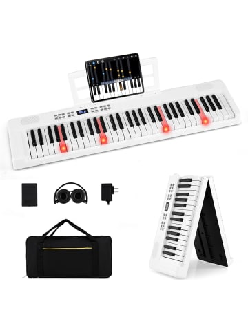 COSTWAY Keyboard Piano 61 Tasten in Weiß