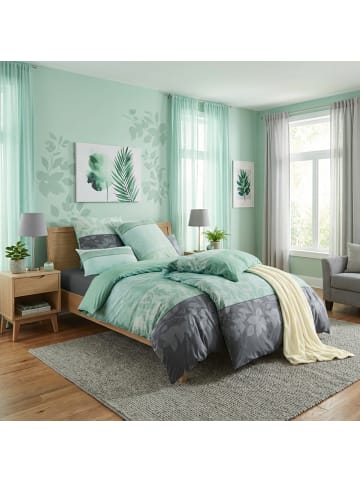 REDBEST Single-Jersey Bettwäsche in mint-grau