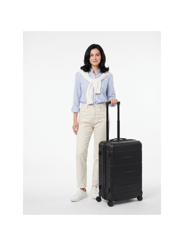 Police London 4 Rollen Trolley 74 cm mit Dehnfalte deep black
