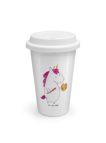 Mr. & Mrs. Panda ToGo Kaffeebecher Einhorn Künstler ohne Spruch in Weiß