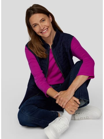 Rabe Stehkragenweste in Blau