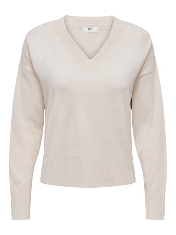 JACQUELINE de YONG Dünner Strick Pullover Langarm JDYPRIME in Creme