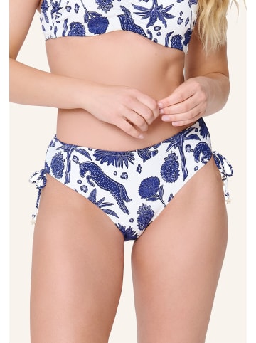 Linga Dore shorty Bikini in Blue white print