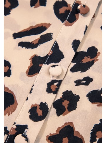 Joella Women Plus Size Blouse in Beige Leopard