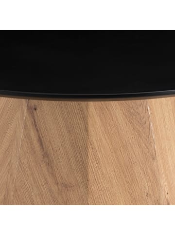 home24 home24 Couchtisch aus MDF in Schwarz & Eiche Dekor in Schwarz / Eiche Dekor