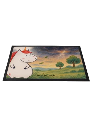 Mr. & Mrs. Panda Schmutzfangmatte Einhorn Wut Design ohne Spruch in Weiß