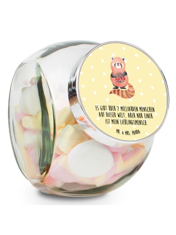 Mr. & Mrs. Panda Kaffeedose Roter Panda mit Spruch in Gelb Pastell