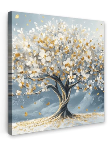 MuchoWow Leinwand Bilder Goldfarben