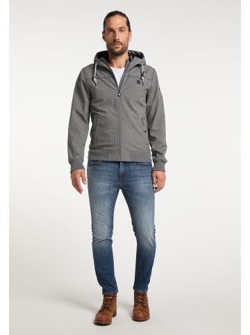 Schmuddelwedda Softshellblouson in Grau Melange AOP