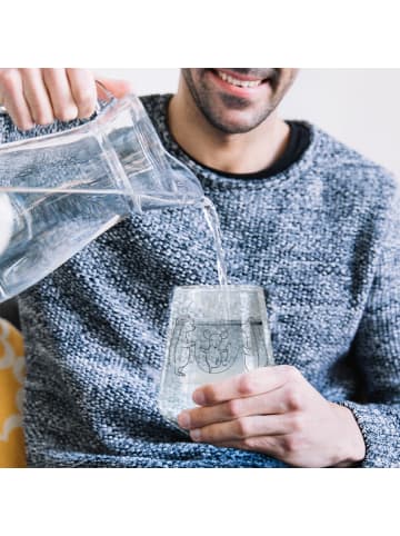 Mr. & Mrs. Panda Tumbler Glas Igel Seilhüpfen ohne Spruch in Transparent