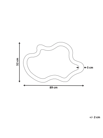 Beliani Wandspiegel DREVANT in Braun - (W) 89 x (H) 52 x (L) 3 cm Horizontal