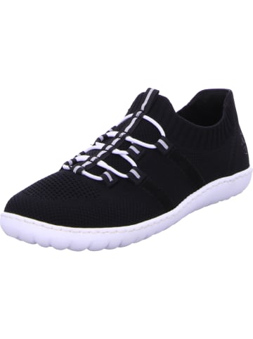 rieker Schnürschuhe in schwarz/schwarz