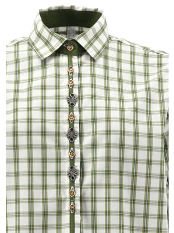 OS-Trachten Trachtenbluse Xenari in khaki/schlamm