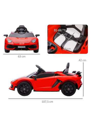 HOMCOM LAMBORGHINI Kinder Elektroauto3-5 Jahre Rot
