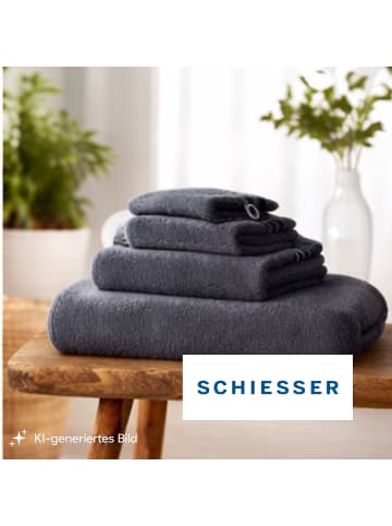 Schiesser Waschhandschuhset Skyline Color 5-teilig in Dunkelgrau