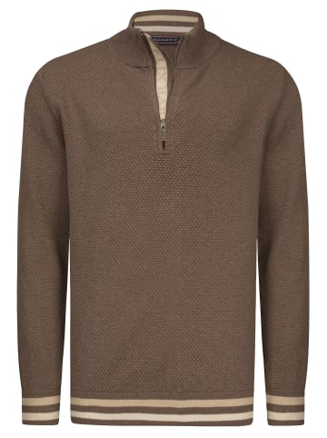 Felix Hardy Halber Reißverschluss Baumwollpullover in braun
