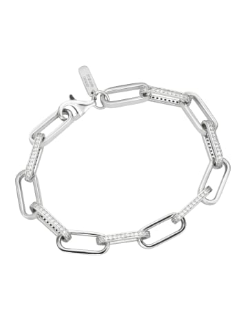 Giorgio Martello Milano Armband Gliederkette Mit Zirkonia in Weiss