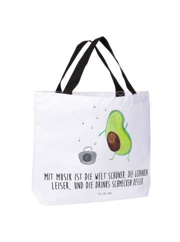 Mr. & Mrs. Panda Reisetasche Avocado Tanzen mit Spruch in Weiß