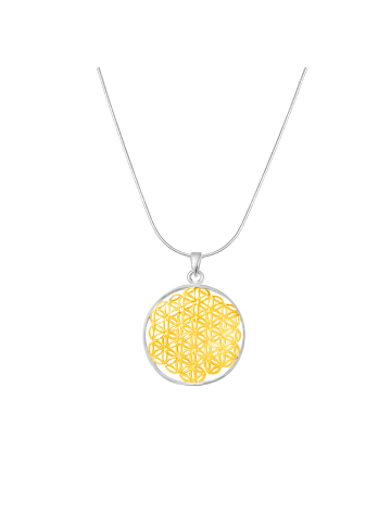 Alexander York Kette mit Anhänger FLOWER OF LIFE in 925 Sterling Silber, 2-tlg.