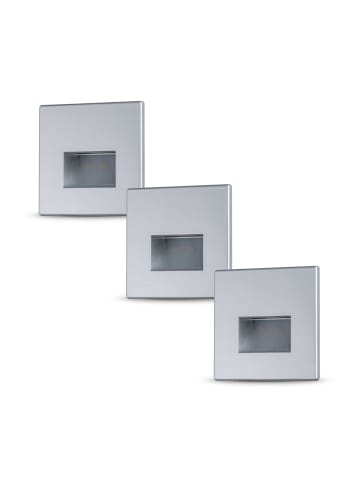 paulmann Bundle Wandeinbauleuchte Edge Silber 3er Pack