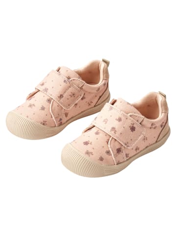 Wheat Lauflernschuhe Kei Canvas mit Klettverschluß in Rose Beige Flowers