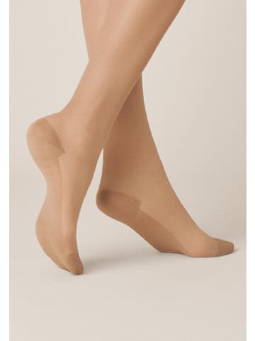 Kunert Feinkniestrümpfe Cotton Sole 20 transparent in Teint