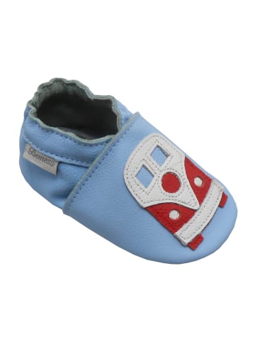 Bemesu Baby Krabbelschuhe aus Leder, weiche Lauflernschuhe mit rutschfester Sohle 