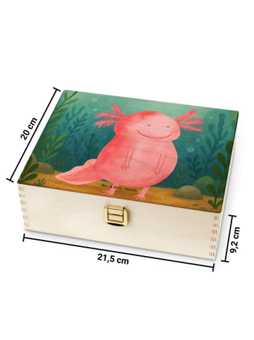 Mr. & Mrs. Panda Teedose Axolotl Glücklich Design ohne Spruch in Weiß