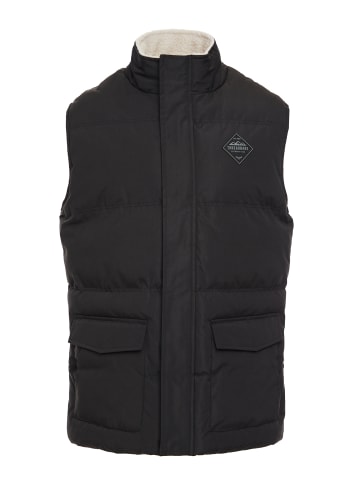 Threadbare Steppweste Gilet Track in Schwarz