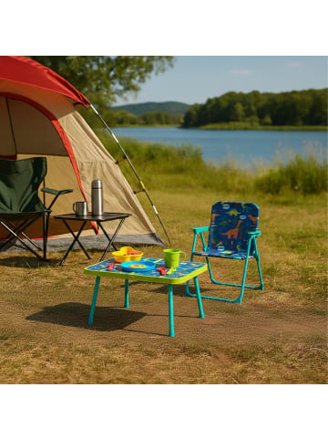 relaxdays Kinder-Klappstuhl "Dino" in Bunt - (B)36 x (H)51,5 x (T)37,5 cm