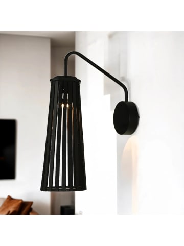 Licht-Erlebnisse Wandlampe (B)12 x (H)39 cm in Schwarz