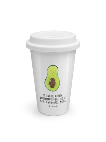 Mr. & Mrs. Panda Becher Avocado Kern mit Spruch in Weiß