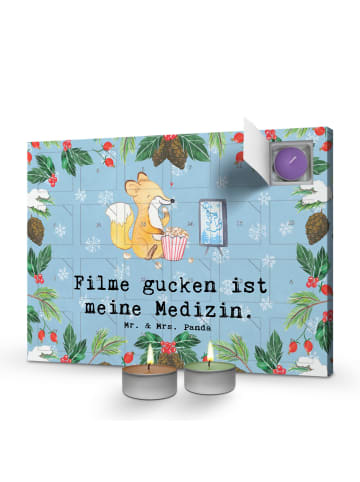 Mr. & Mrs. Panda Duftkerzen Adventskalender Fuchs Filme gucken m... in Eisblau