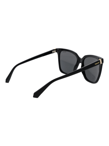 Polaroid Frauen Sonnenbrille Quadratisch Schwarz